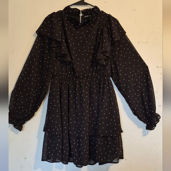 HYFVE Black Polka Dot Dress - Picture 1 of 8